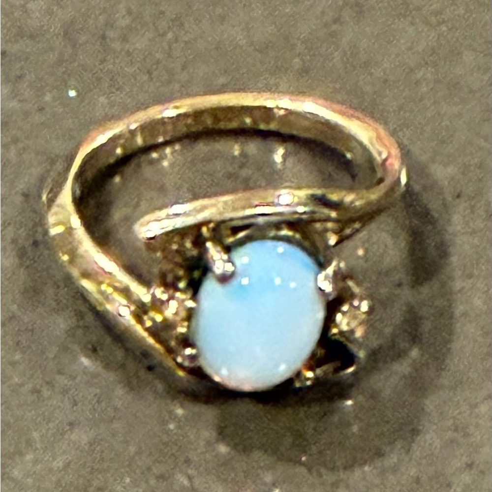 Vintage Uncas 14k Gold Filled Opal & Accents Ring Sz 7